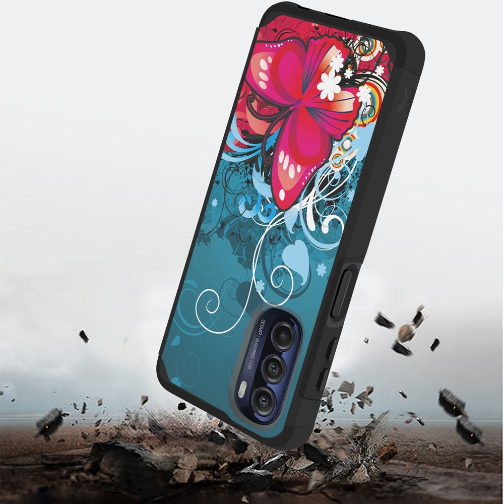 Motorola Moto G Stylus 5G (2022) MetKase Original ShockProof Case Cover - Butterfly Bliss (1103955)