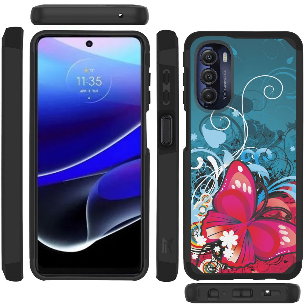 Motorola Moto G Stylus 5G (2022) MetKase Original ShockProof Case Cover - Butterfly Bliss (1103955)