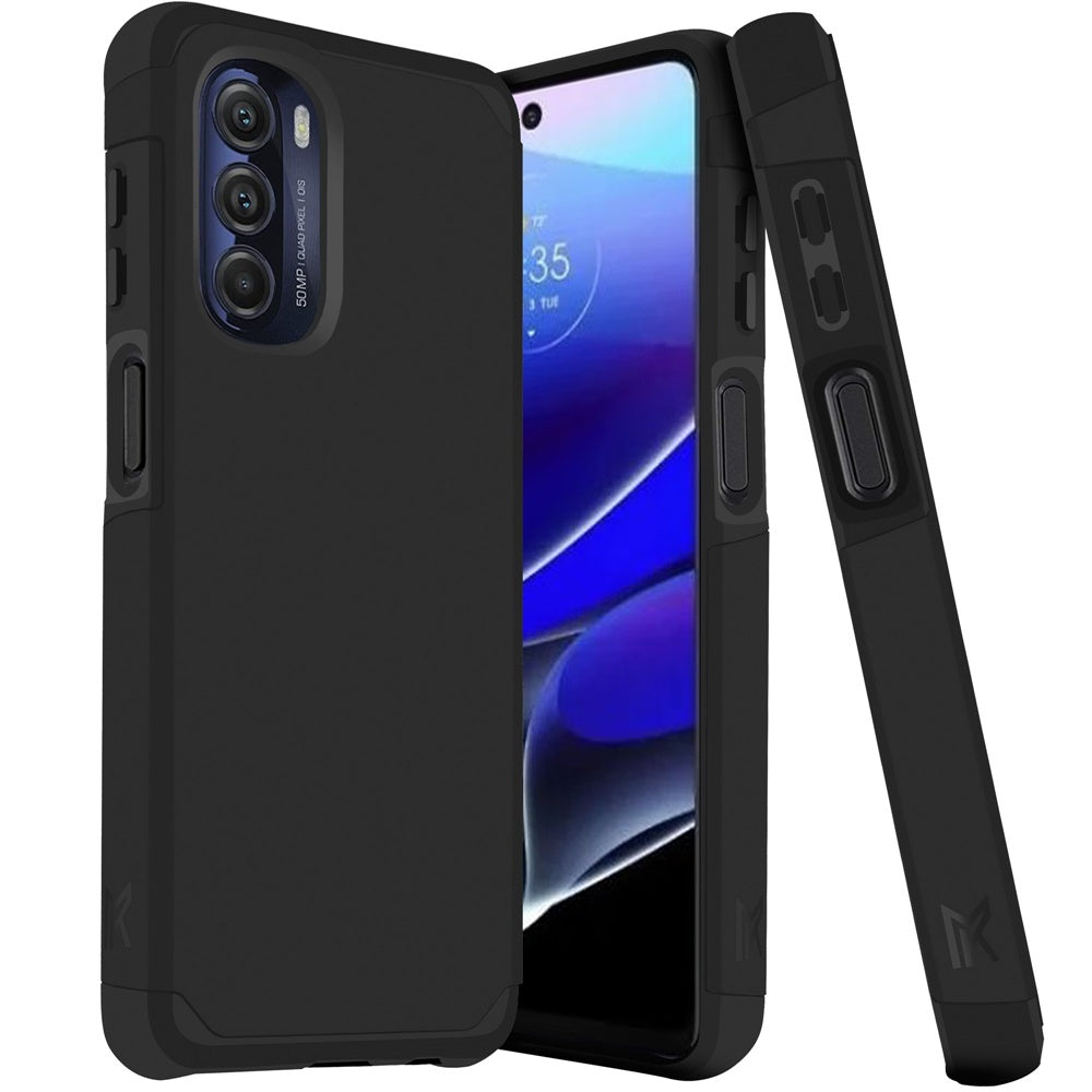 Motorola Moto G Stylus 5G (2022) MetKase Original ShockProof Case Cover - Black (1103956)