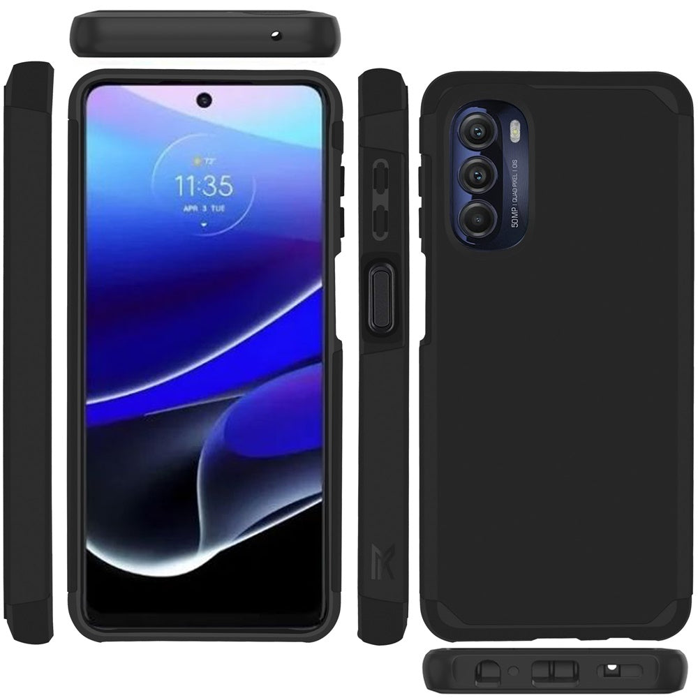 Motorola Moto G Stylus 5G (2022) MetKase Original ShockProof Case Cover - Black (1103956)
