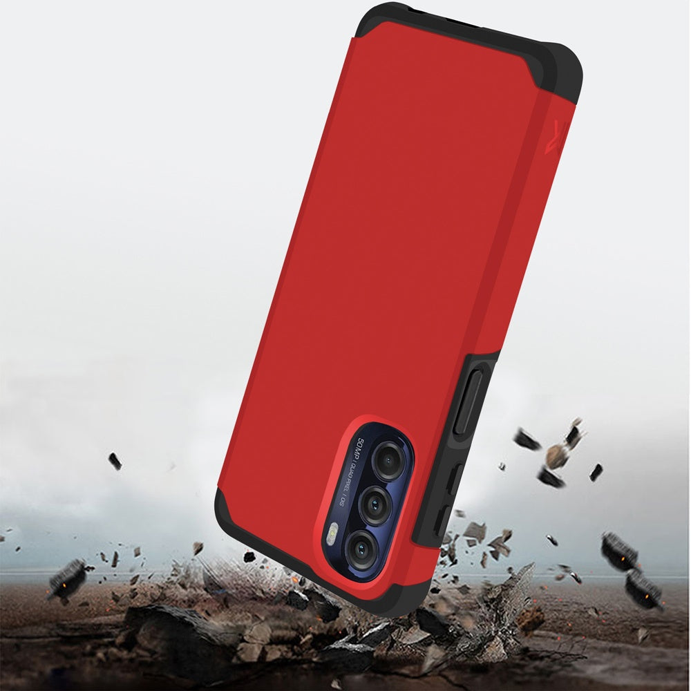 Motorola Moto G Stylus 5G (2022) MetKase Original ShockProof Case Cover - Flame Scarlet  (1103959)