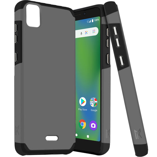 Cricket Vision Plus MetKase Original ShockProof Case Cover - Charcoal Grey  (1103824)