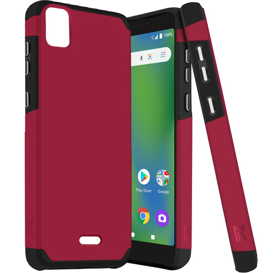 Cricket Vision Plus MetKase Original ShockProof Case Cover - Virtual Pink  (1103828)
