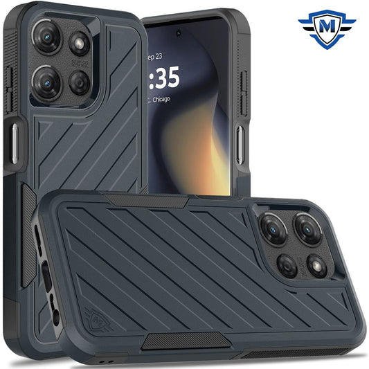 Motorola Edge 2025 Noble lined shockproof dual layer hybrid - Blue/Black  ( 1103547) (MSRP $39.99)