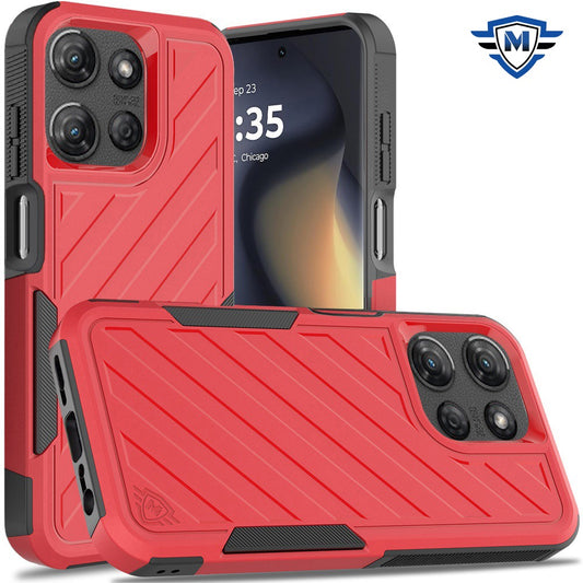 Motorola Edge 2025 Noble lined shockproof dual layer hybrid - Red/Black  ( 1103548) (MSRP $39.99)