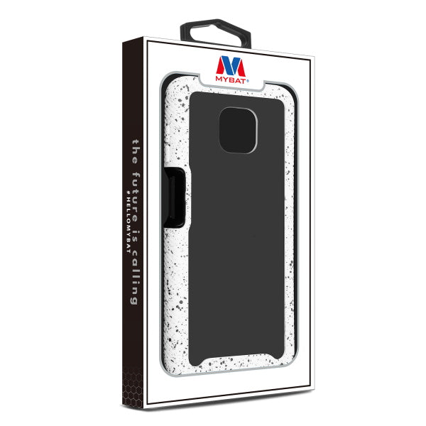 Moto G Power (2021) MyBat Splash Hybrid Case  - Highly Transparent Clear / White (1102648)