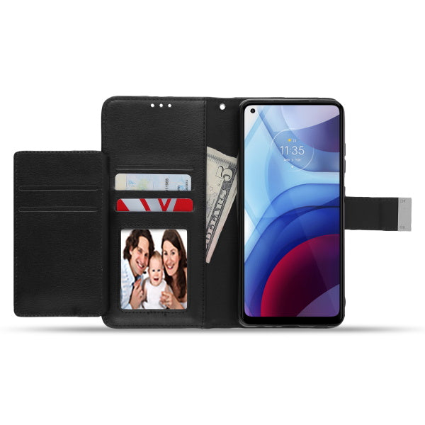 Moto G Power (2021) MyBat MyJacket Wallet Xtra Series Case - Black (1102651)