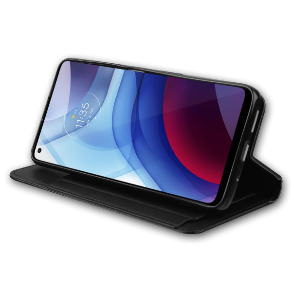 Moto G Power (2021) MyBat MyJacket Wallet Xtra Series Case - Black (1102651)