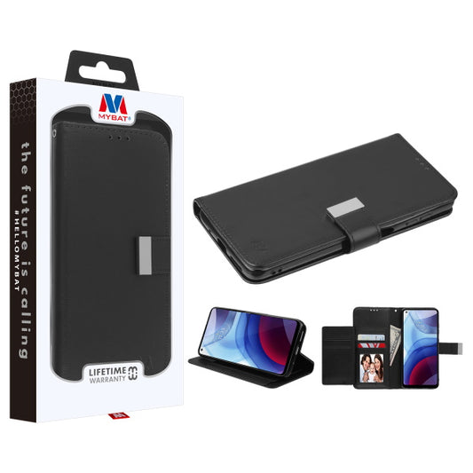 Moto G Power (2021) MyBat MyJacket Wallet Xtra Series Case - Black (1102651)