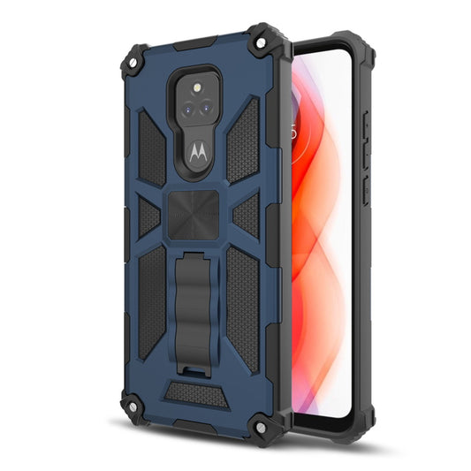 Moto G Play (2021) MyBat Sturdy Hybrid Protector Cover with Stand - Ink Blue (1103329)