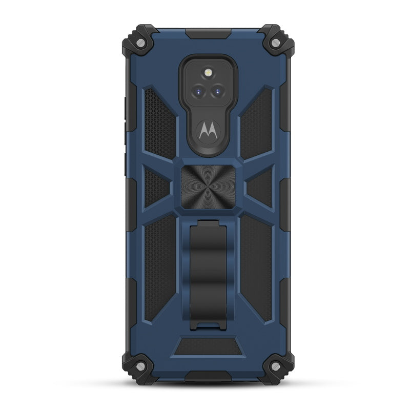 Moto G Play (2021) MyBat Sturdy Hybrid Protector Cover with Stand - Ink Blue (1103329)