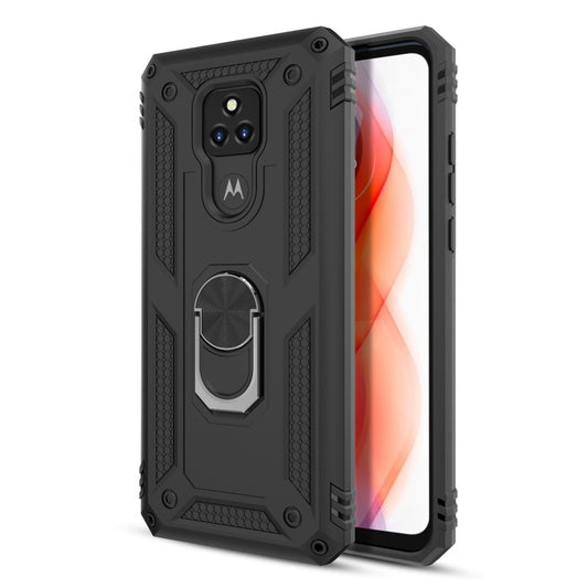 Moto G Play (2021) MyBat Anti-Drop Hybrid Protector Case with Ring Stand - Black (1103331)