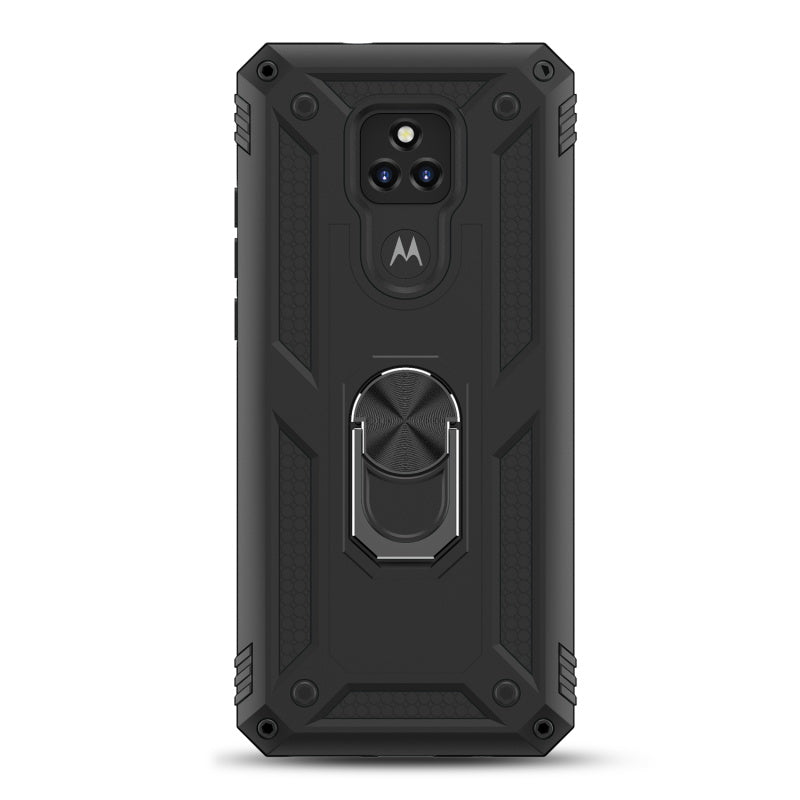 Moto G Play (2021) MyBat Anti-Drop Hybrid Protector Case with Ring Stand - Black (1103331)