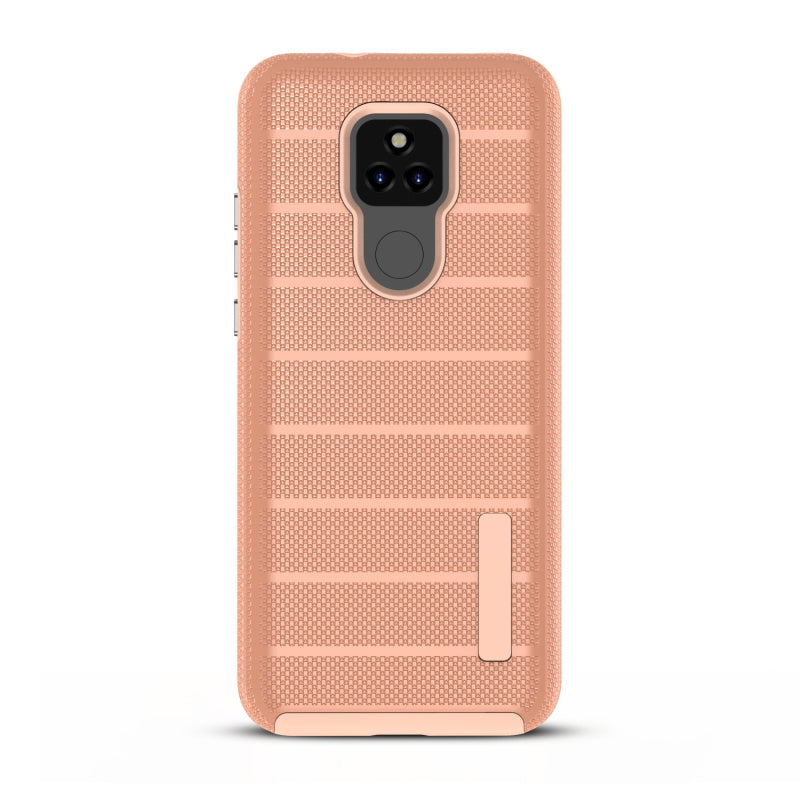Moto G Play (2021) MyBat Fusion Protector Case - Rose Gold Dots Textured / Rose Gold (1103333)