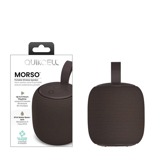 Quikcell   Morso Portable Wireless Speaker Taupe (1103139) (MSRP $39.99)