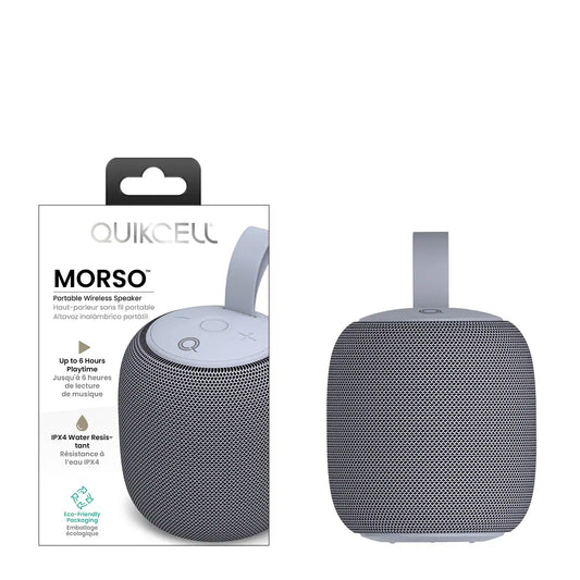 Quikcell   Morso Portable Wireless Speaker Ash White (1103138) (MSRP $39.99)