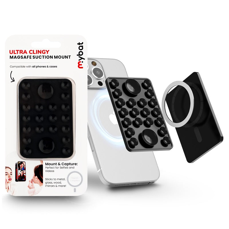 MyBat Ultra Clingy MagSafe Suction Phone Mount – Black ( 1107725) (MSRP $39.99)
