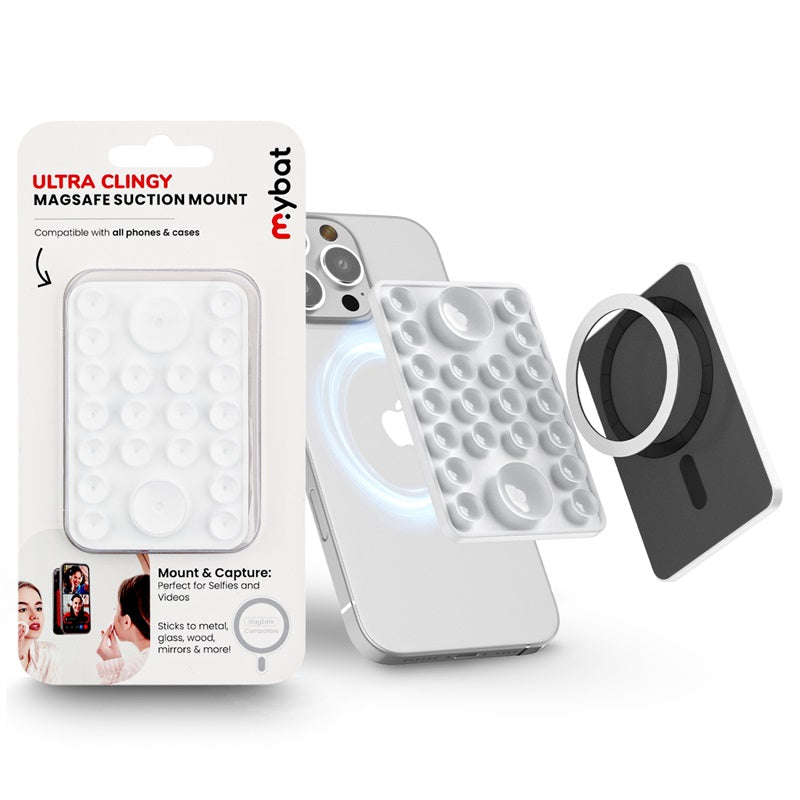 MyBat Ultra Clingy MagSafe Suction Phone Mount – White ( 1107726) (MSRP $39.99)