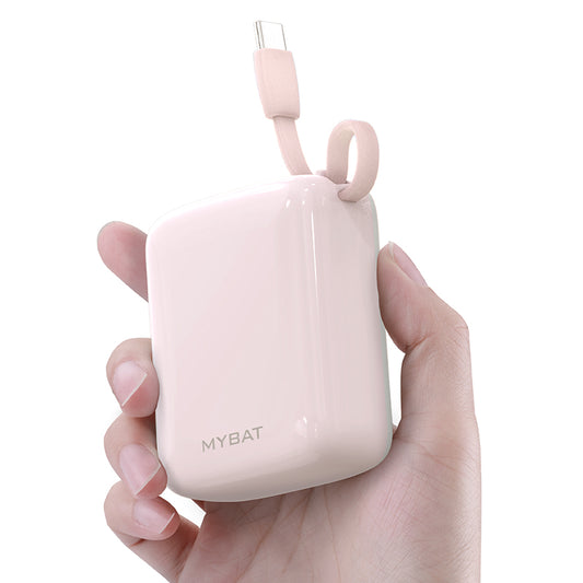 MyBat 10000mAh PowerLoop Power Bank with USB-C Cable - Pink ( 1103724) (MSRP $69.99)