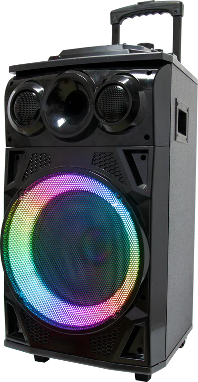 MaxPower 12"X1 WITH X-BASS VOLUME CONTROL/ REMOTE/ BT/FM/USB/EQ/LED LIGHT ON/OFF/WIRELESS MIC (1102786)
