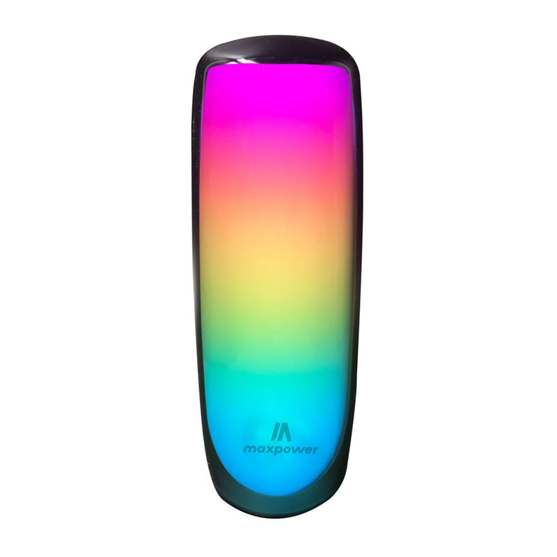 MaxPower Beat Glow Portable Bluetooth Speaker with Water Resistance, Different LED Lights, and Dust Proof - Black - Black ( 1107660) (MSRP $59.99)