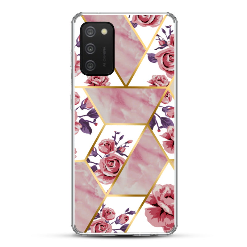 Samsung Galaxy A02s MyBat Fusion Protector Cover  - Electroplated Roses Marbling (1101648)