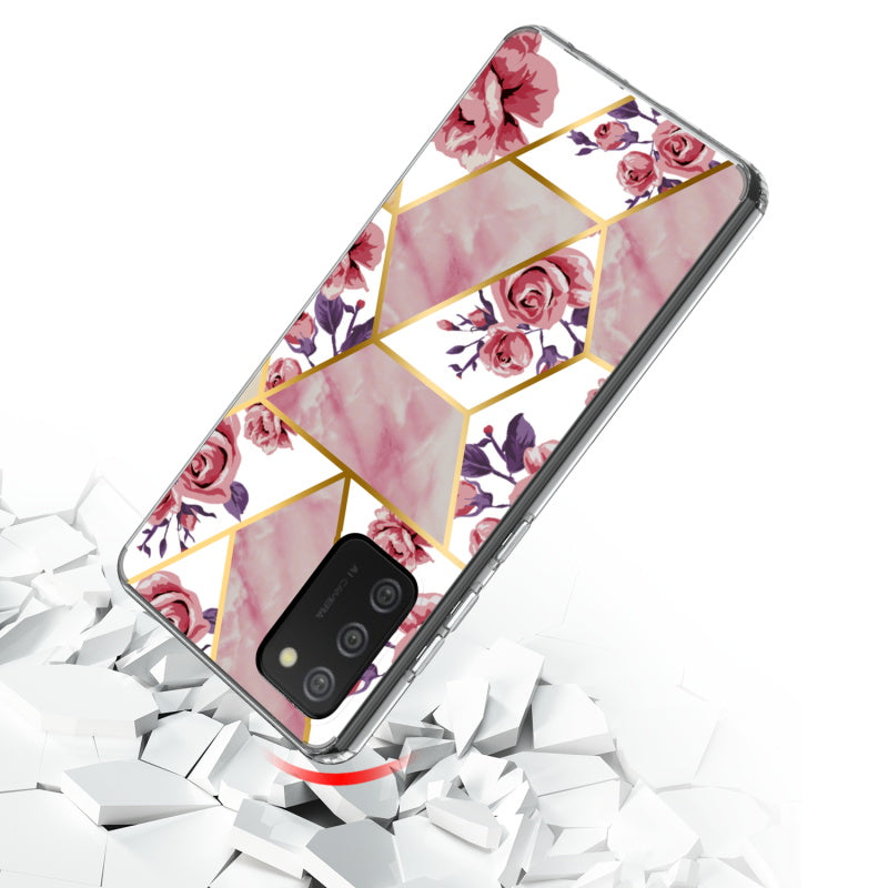 Samsung Galaxy A02s MyBat Fusion Protector Cover  - Electroplated Roses Marbling (1101648)