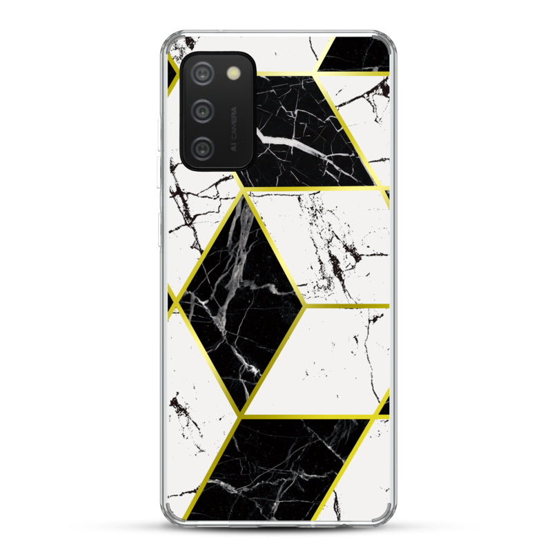 Samsung Galaxy A02s MyBat Fusion Protector Cover - Electroplated Black Marbling (1101647)