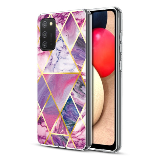 Samsung Galaxy A02s MyBat Fusion Protector Cover - Electroplated Purple Marbling (1101171)