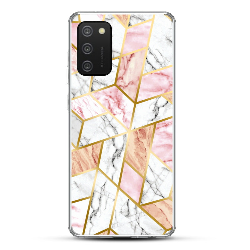 Samsung Galaxy A02s MyBat Fusion Protector Cover - Electroplated Pink Marbling (1101646)