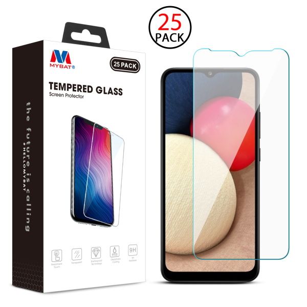 Samsung Galaxy A02s  MyBat Tempered Glass Screen Protector 2.5D (25-PACK) - Clear (1101822)