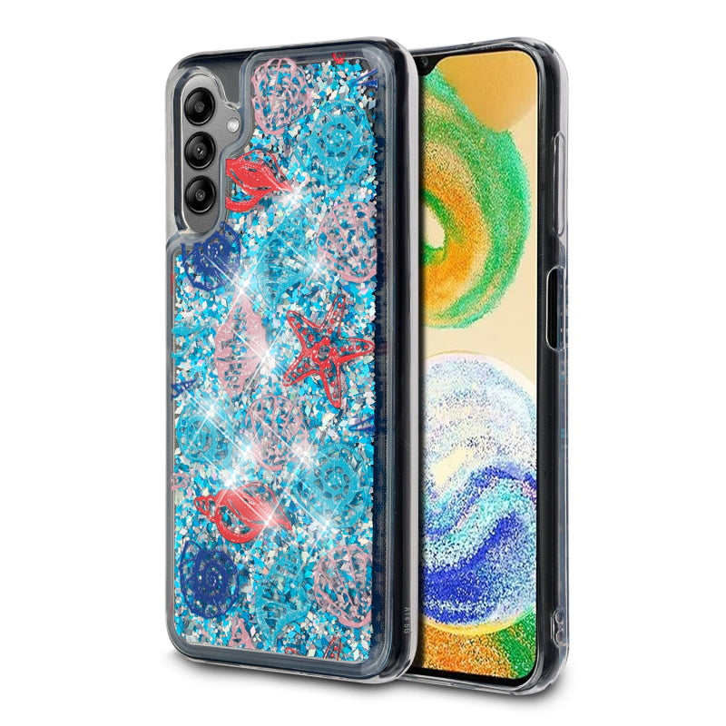MyBat Quicksand Glitter Hybrid Protector Cover for Samsung Galaxy A14 5G - Seashells (1105499)