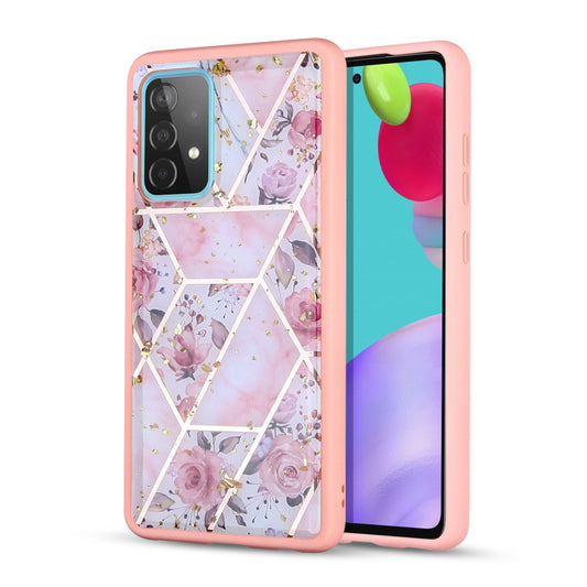 Samsung Galaxy A52 5G MyBat Hybrid Case - Pink Roses Marbling (1101199)