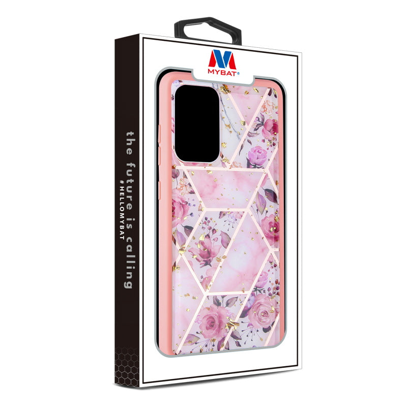 Samsung Galaxy A52 5G MyBat Hybrid Case - Pink Roses Marbling (1101199)