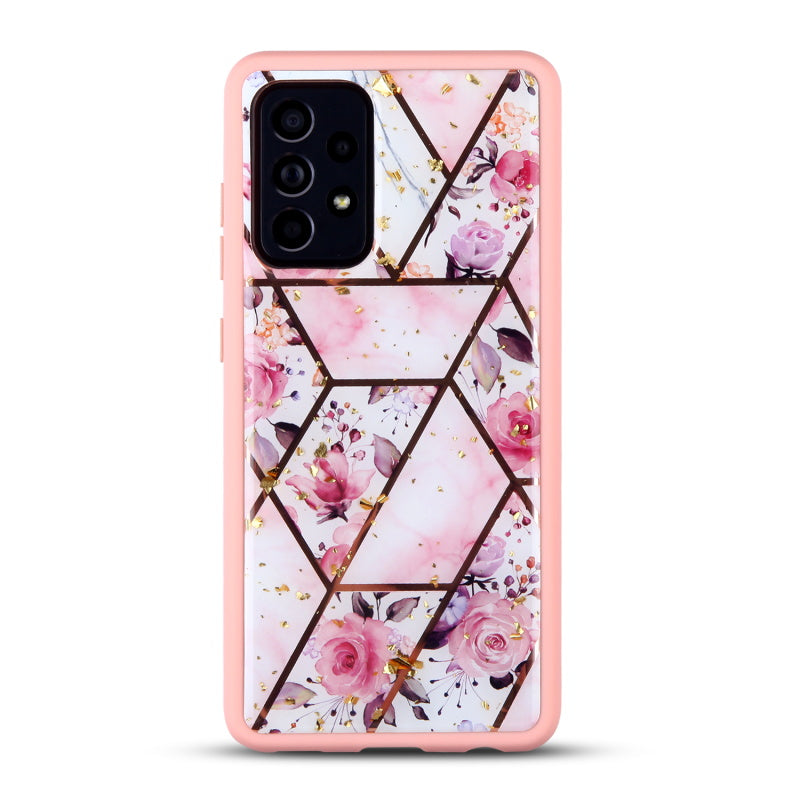 Samsung Galaxy A52 5G MyBat Hybrid Case - Pink Roses Marbling (1101199)