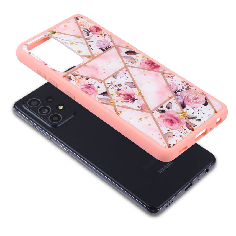 Samsung Galaxy A52 5G MyBat Hybrid Case - Pink Roses Marbling (1101199)