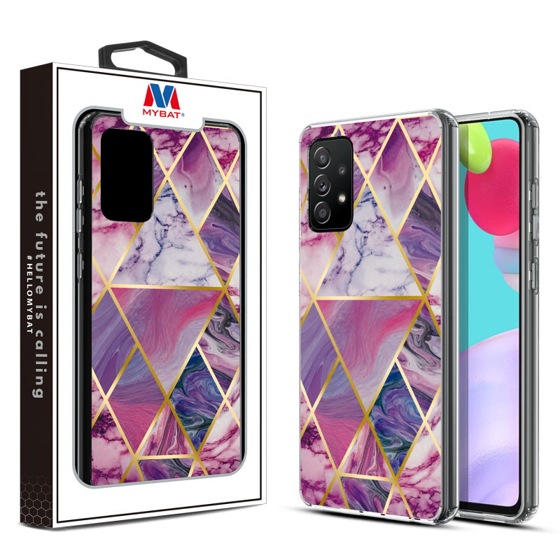 Samsung Galaxy A52 5G MyBat Fusion Protector Cover - Electroplated Purple Marbling (1101195)