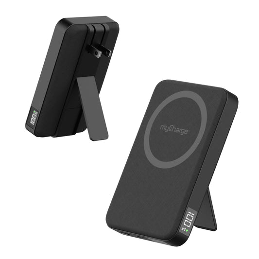 MYCHARGE 10K MAH CLIQLUXE QI2.2 W/ AC & STAND - BLACK ( 1108191) (MSRP $99.99)