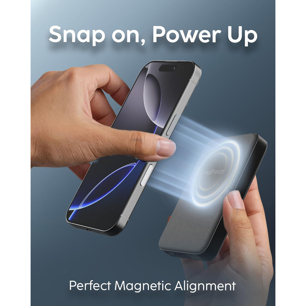 MYCHARGE 10K MAH CLIQLUXE QI2.2 W/ STAND (NO AC) - BLACK ( 1108189) (MSRP $89.99)