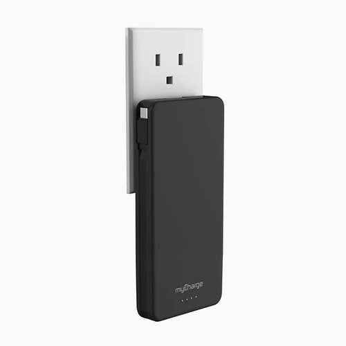 MYCHARGE 20K MAH AMP PRONG MAX POWER BANK W/ BUILT-IN USB-C CABLE & WALL PLUG - BLACK ( 1108193) (MSRP $99.99)