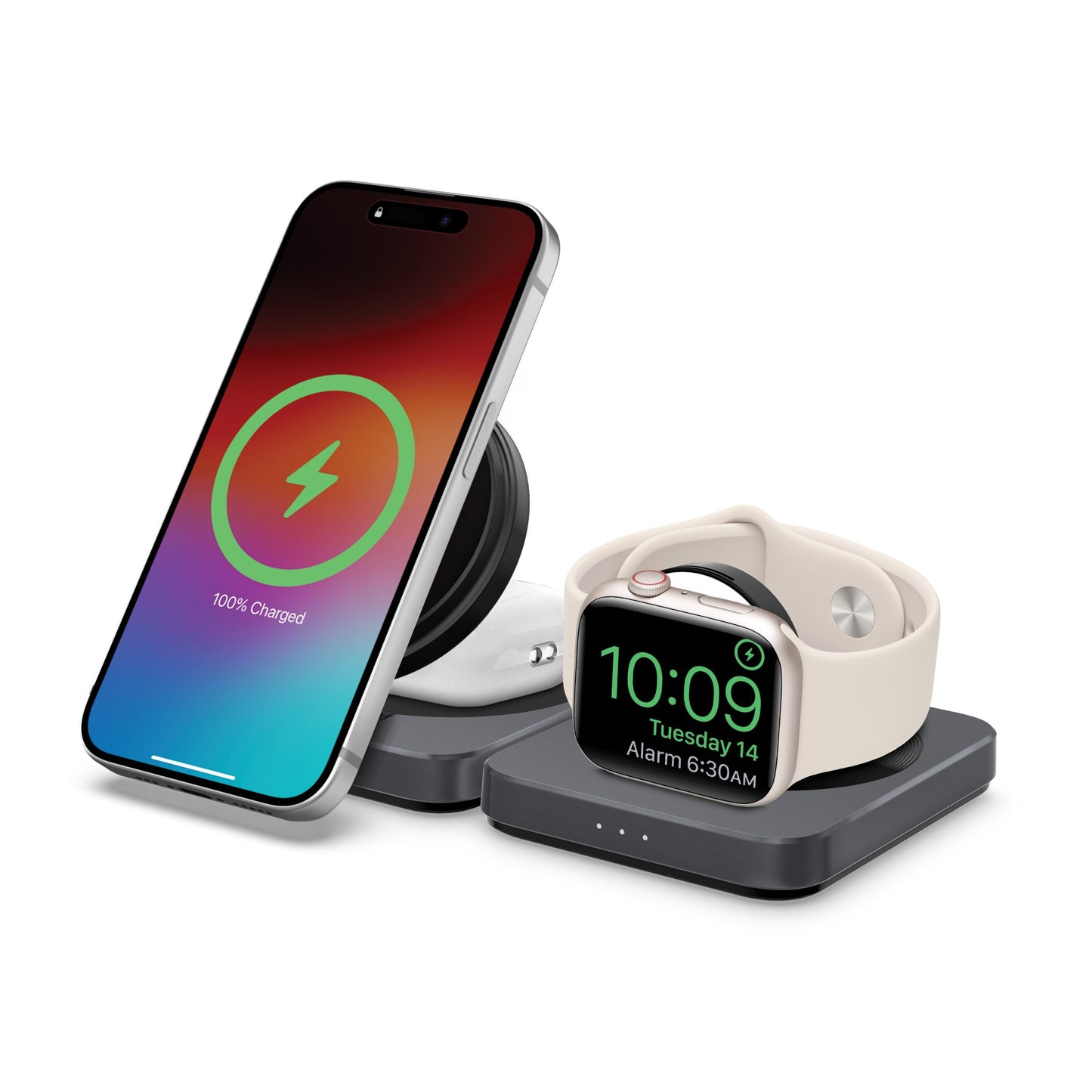 Nimbus9 Qi2 Wireless Charger 3-in-1 Stand - Brushed Gray (1107776)