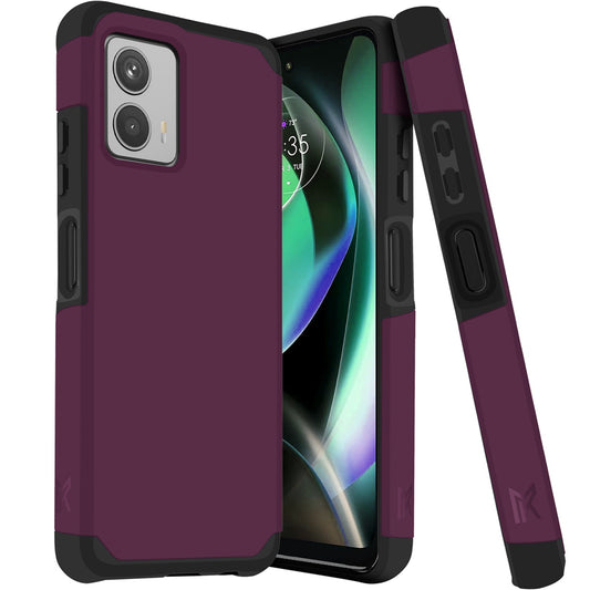 Motorola MOTO G 5G 2023 Tough Strong Hybrid (Magnet Mount Friendly) Case Cover - Dark Purple (1105831)