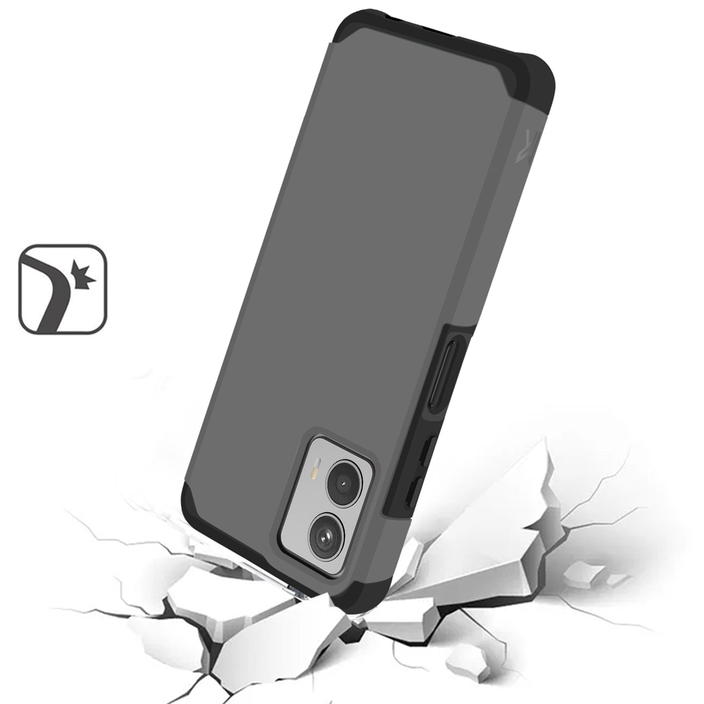 Motorola MOTO G 5G 2023 Tough Strong Hybrid (Magnet Mount Friendly) Case Cover - Gray (1105833)