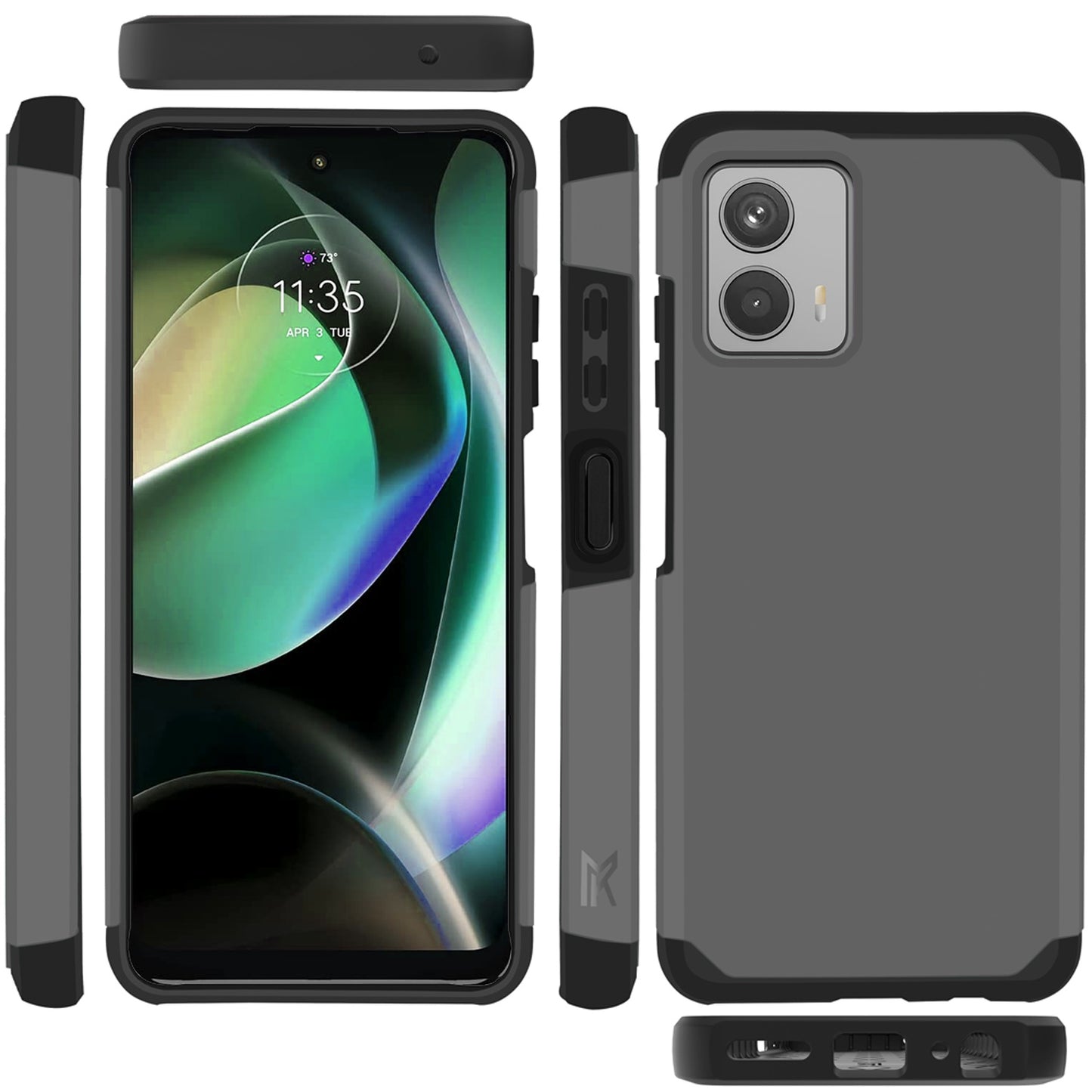 Motorola MOTO G 5G 2023 Tough Strong Hybrid (Magnet Mount Friendly) Case Cover - Gray (1105833)
