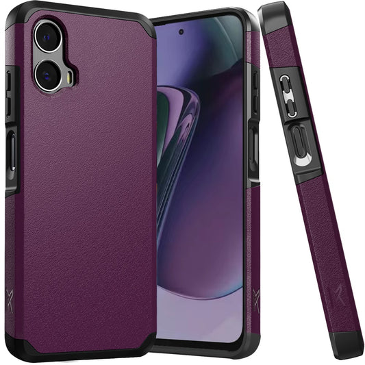 Motorola Moto G Stylus 5G 2024 Tough Strong Hybrid (Magnet Mount Friendly) Case Cover - Dark Purple (1106957)