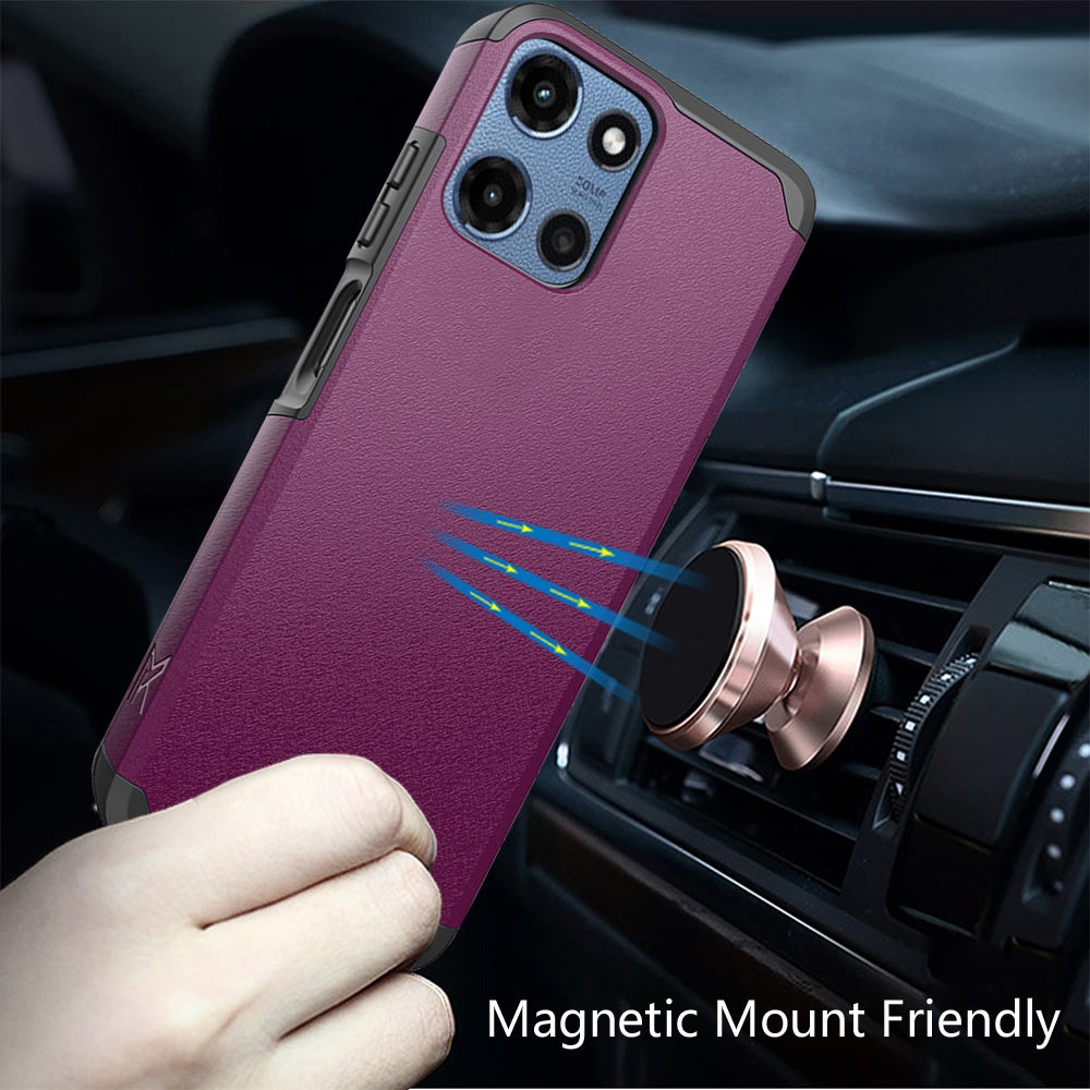 Motorola Moto G 5G 2025 (Original Series) Tough Strong Shockproof Hybrid in Slide-Out Package - Dark Purple (1107799)