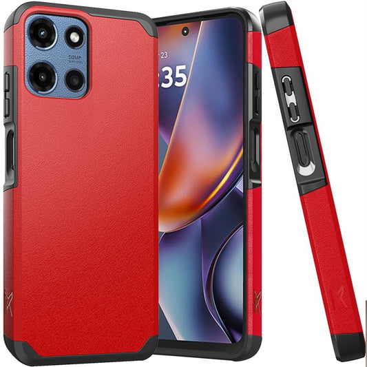 Motorola Moto G 5G 2025 (Original Series) Tough Strong Shockproof Hybrid in Slide-Out Package - Red (1107778)
