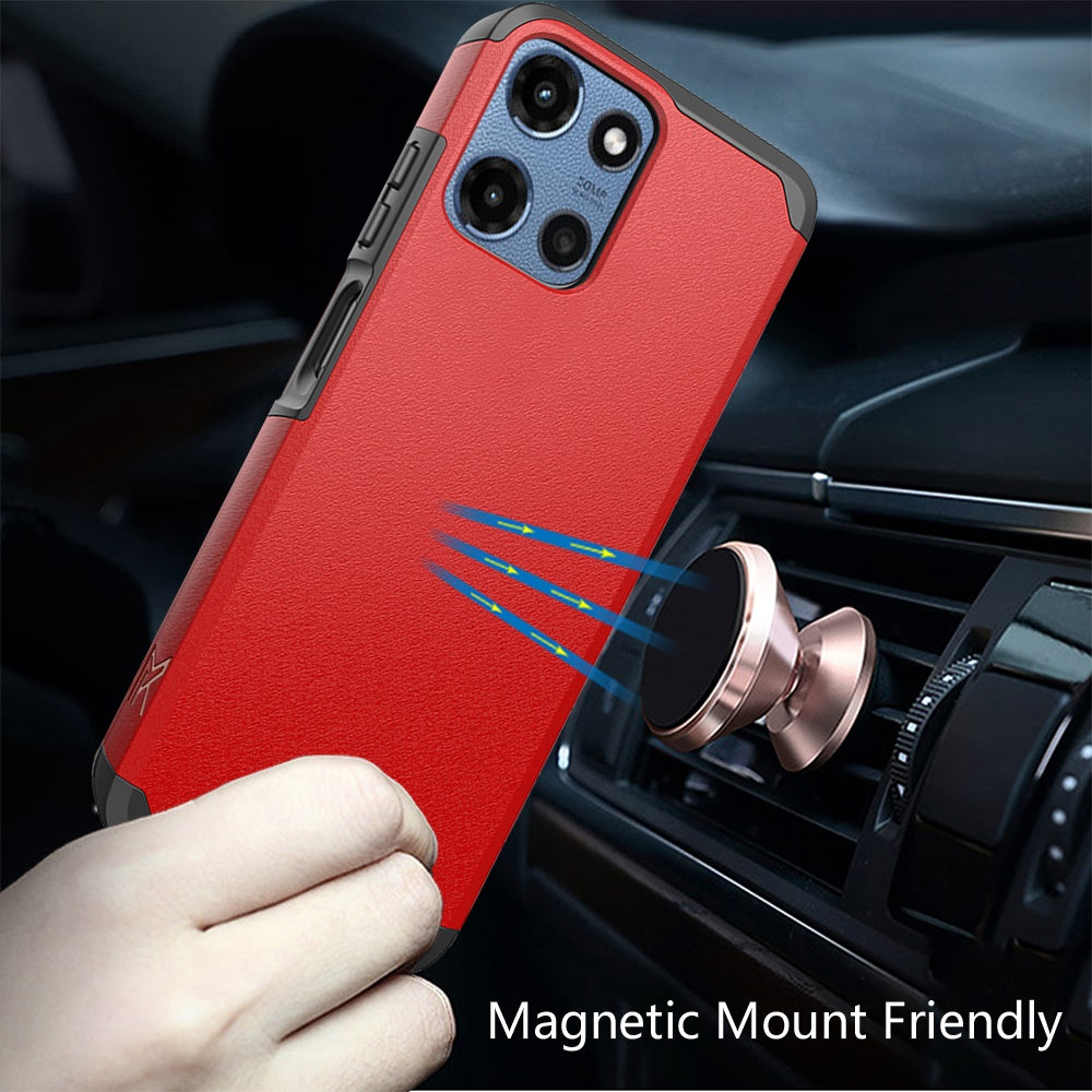 Motorola Moto G 5G 2025 (Original Series) Tough Strong Shockproof Hybrid in Slide-Out Package - Red (1107778)