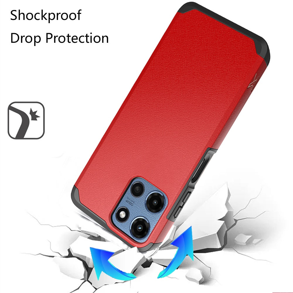 Motorola Moto G 5G 2025 (Original Series) Tough Strong Shockproof Hybrid in Slide-Out Package - Red (1107778)
