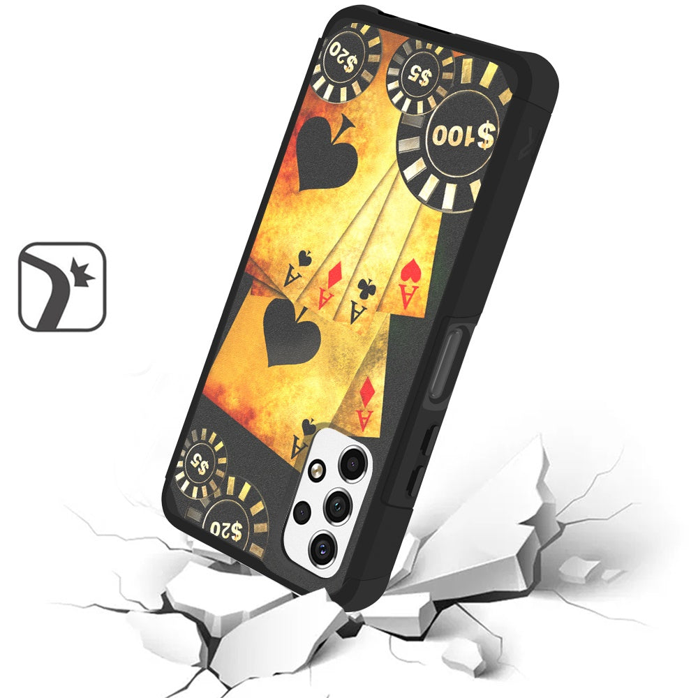 Samsung A23 5G Tough Strong MetKase Hybrid (Magnet Mount Friendly) Case Cover - Poker (1105095)